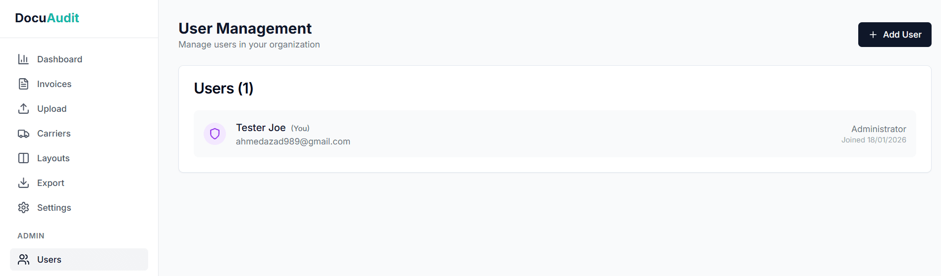 Multi-tenant user management